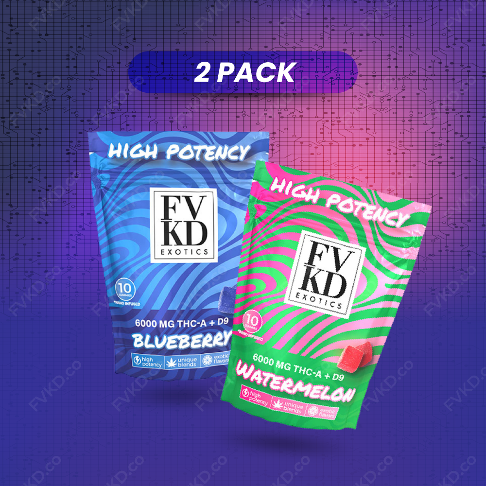 2-Pack FVKD HIGH POTENCY THC-P+D8+D9 GUMMIES 6000MG