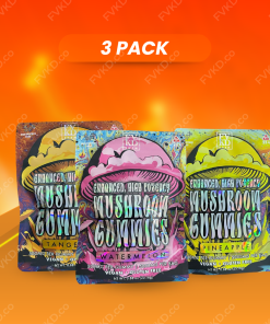 3-PACK FVKD SHRM ENHANCED HIGH POTENCY MUSHROOM GUMMIES 5000MG