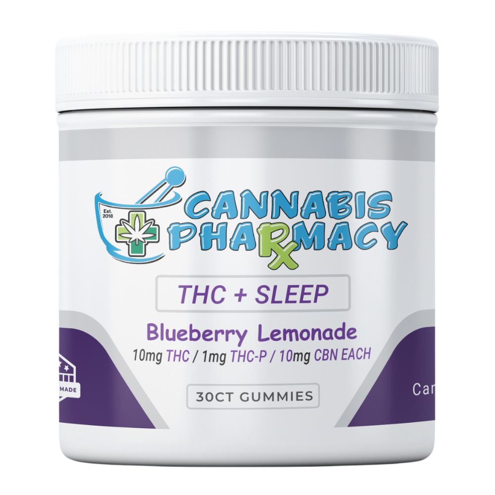 Cannabis Pharmacy | Deep Dream Sleep Gummies | 10mg CBN +10mg D9 +1mg THCP - Blueberry Lemonade - 30ct Cannabis Pharmacy | Deep Dream Sleep Gummies | 10mg CBN +10mg D9 +1mg THCP - Blueberry Lemonade - 30ct