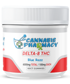 Cannabis Pharmacy Delta-8 THC Gummies | 100mg - Blue Raspberry - 60ct