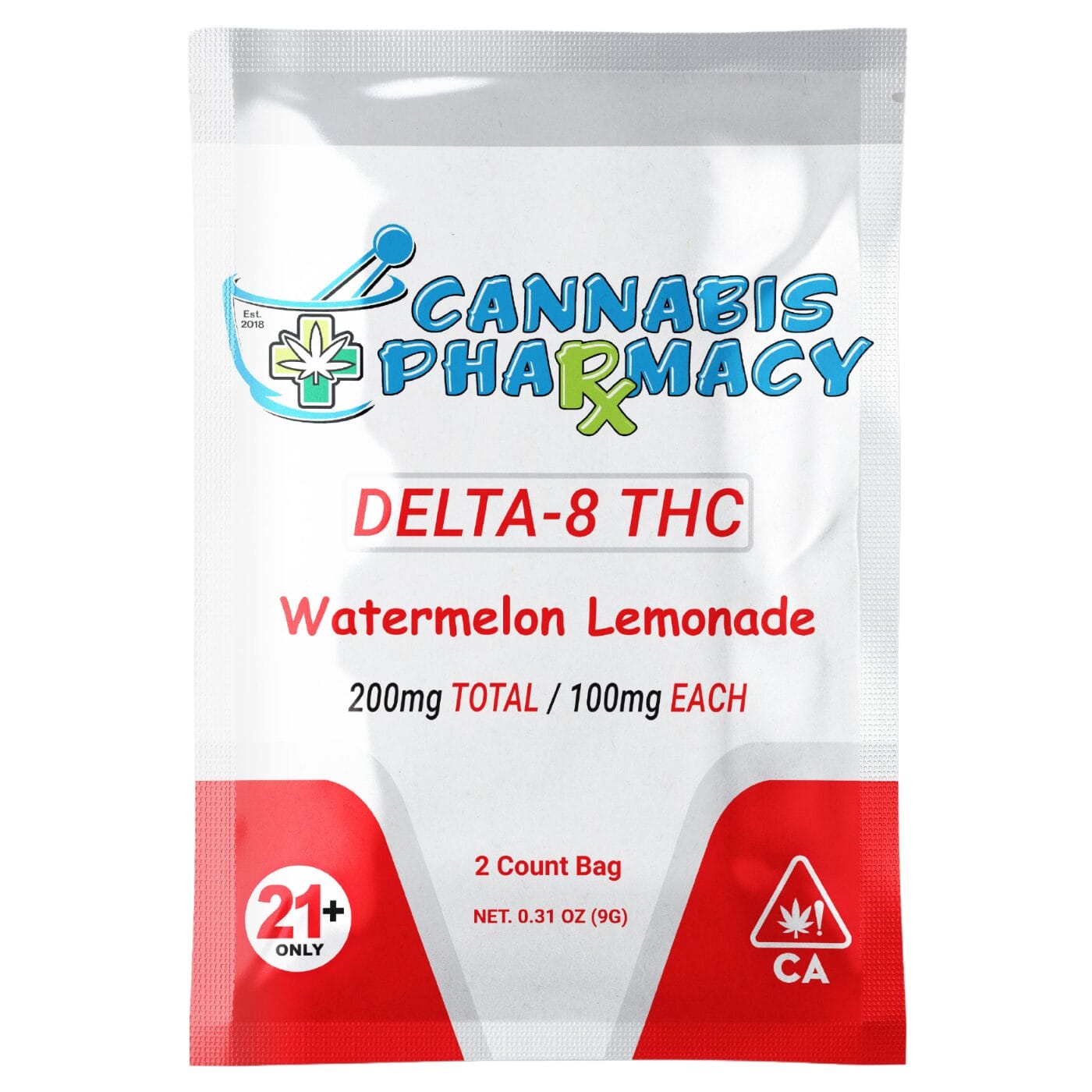Cannabis Pharmacy Delta-8 THC Gummies | 100mg - Watermelon Lemonade - 2ct Cannabis Pharmacy Delta-8 THC Gummies | 100mg - Watermelon Lemonade - 2ct