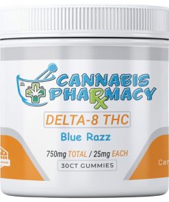 Cannabis Pharmacy Delta-8 THC Gummies | 25mg - Blue Raspberry - 30ct