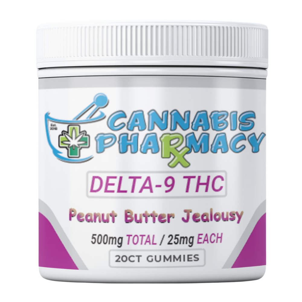 Cannabis Pharmacy Delta-9 THC Gummies | 25mg - Peanut Butter Jealousy - 20ct Cannabis Pharmacy Delta-9 THC Gummies | 25mg - Peanut Butter Jealousy - 20ct