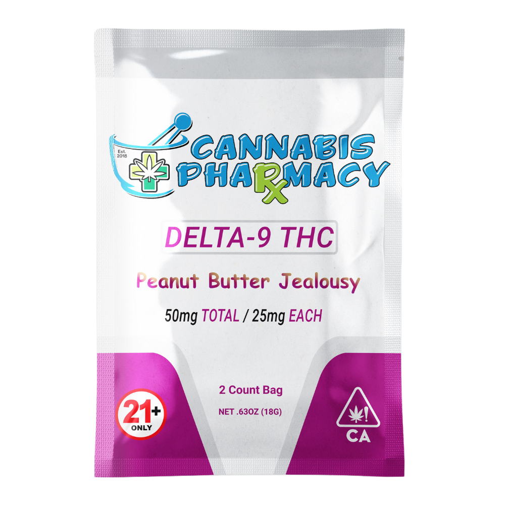 Cannabis Pharmacy Delta-9 THC Gummies | 25mg - Peanut Butter Jealousy - 2ct Cannabis Pharmacy Delta-9 THC Gummies | 25mg - Peanut Butter Jealousy - 2ct