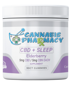 Cannabis Pharmacy | Sleep Light Gummies | 5mg CBN + 5mg CBD + 2.5mg Melatonin - Elderberry - 30ct