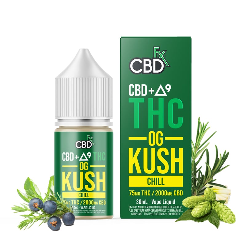 CBD + Delta-9 THC Vape Juice: OG Kush CBD + Delta-9 THC Vape Juice: OG Kush