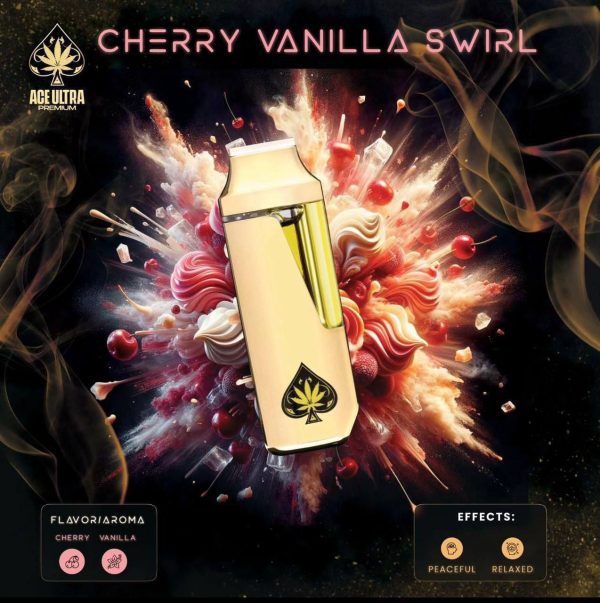 Cherry Vanilla Swirl Ace Ultra Mini Gen 4 - 2G Hybrid Disposable Vape - Official Ace Ultra Premium Cherry Vanilla Swirl Ace Ultra Mini Gen 4 - 2G Hybrid Disposable Vape - Official Ace Ultra Premium