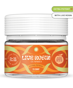 Shifters High - Sour White Peach Live Rosin Extra Potent Delta 9 THC Gummies